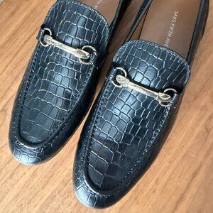Men's New Black Croc Loafer with Bit - Size 9.5 - Saks Fifth Avenue